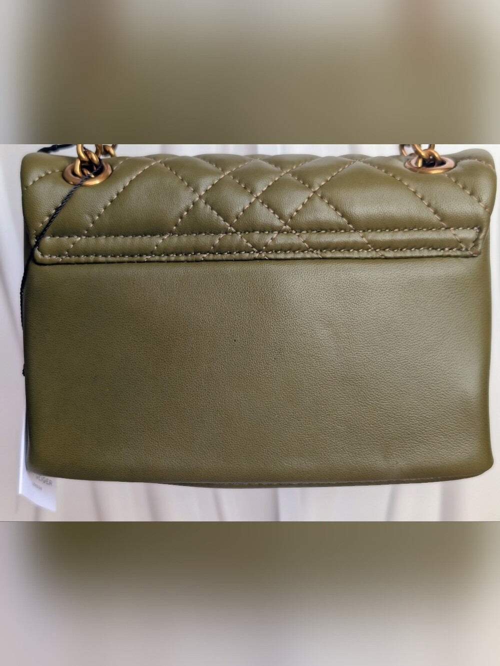 NWT Kurt Geiger London Brixton Olive Green Quilted Leather Chain Crossbody Bag - Picture 11 of 17